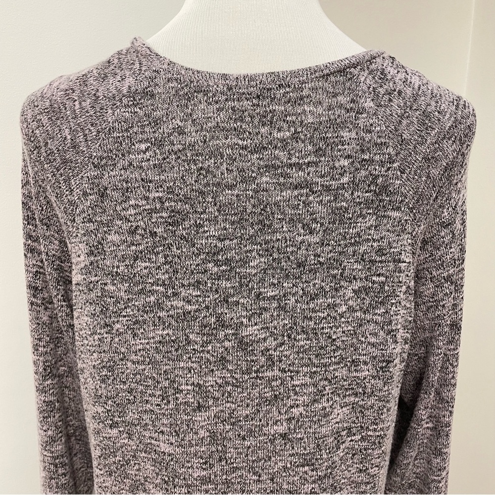 American Eagle Outfitters V-Neck Long Sleeve Top - Heathered Purple Size L - Picture 10 of 14